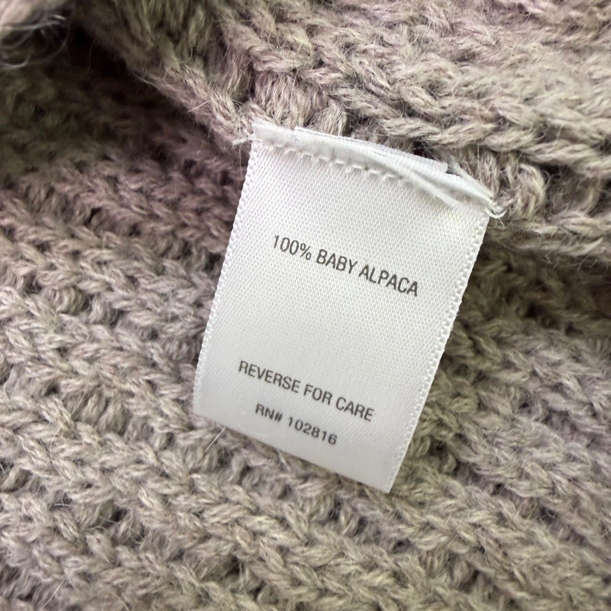 Garnet Hill Womens Gray Baby Alpaca Cardigan Sweater Button Front Textured Sz M