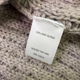 Garnet Hill Womens Gray Baby Alpaca Cardigan Sweater Button Front Textured Sz M