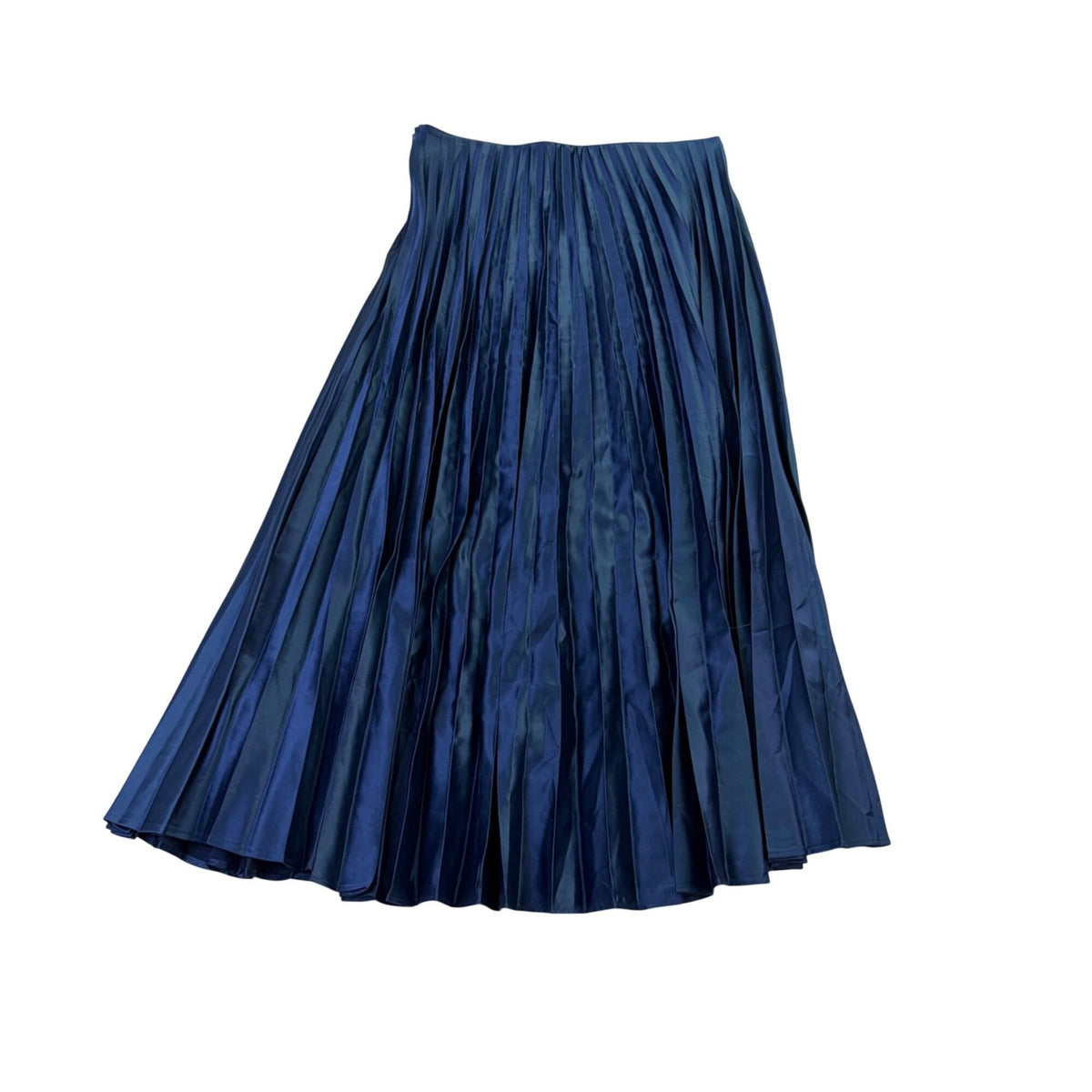 Zara Womens Navy Polyester Pleated Maxi Skirt Size M