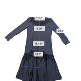 Vintage Diane Von Furstenberg Womens Navy Long-Sleeve Dress Size M