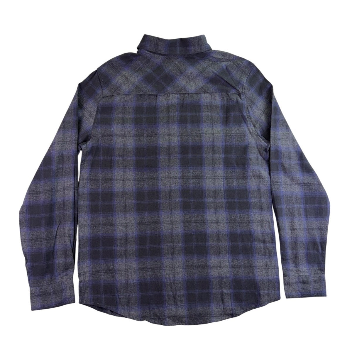 Eight Bells Mens Navy Blue Cotton Plaid Button-Up Long Sleeve Shirt Size L