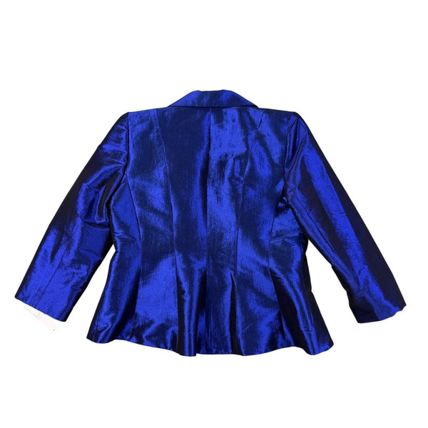 Nicolette Womens Blue Suit Set Includes Blazer & Pencil Skirt Size 12