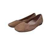Women’s Camel Brown Suede Orinda Pointed Toe Ballet Flats Size 9