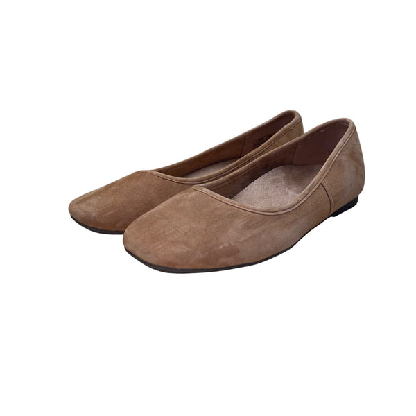 Women’s Camel Brown Suede Orinda Pointed Toe Ballet Flats Size 9