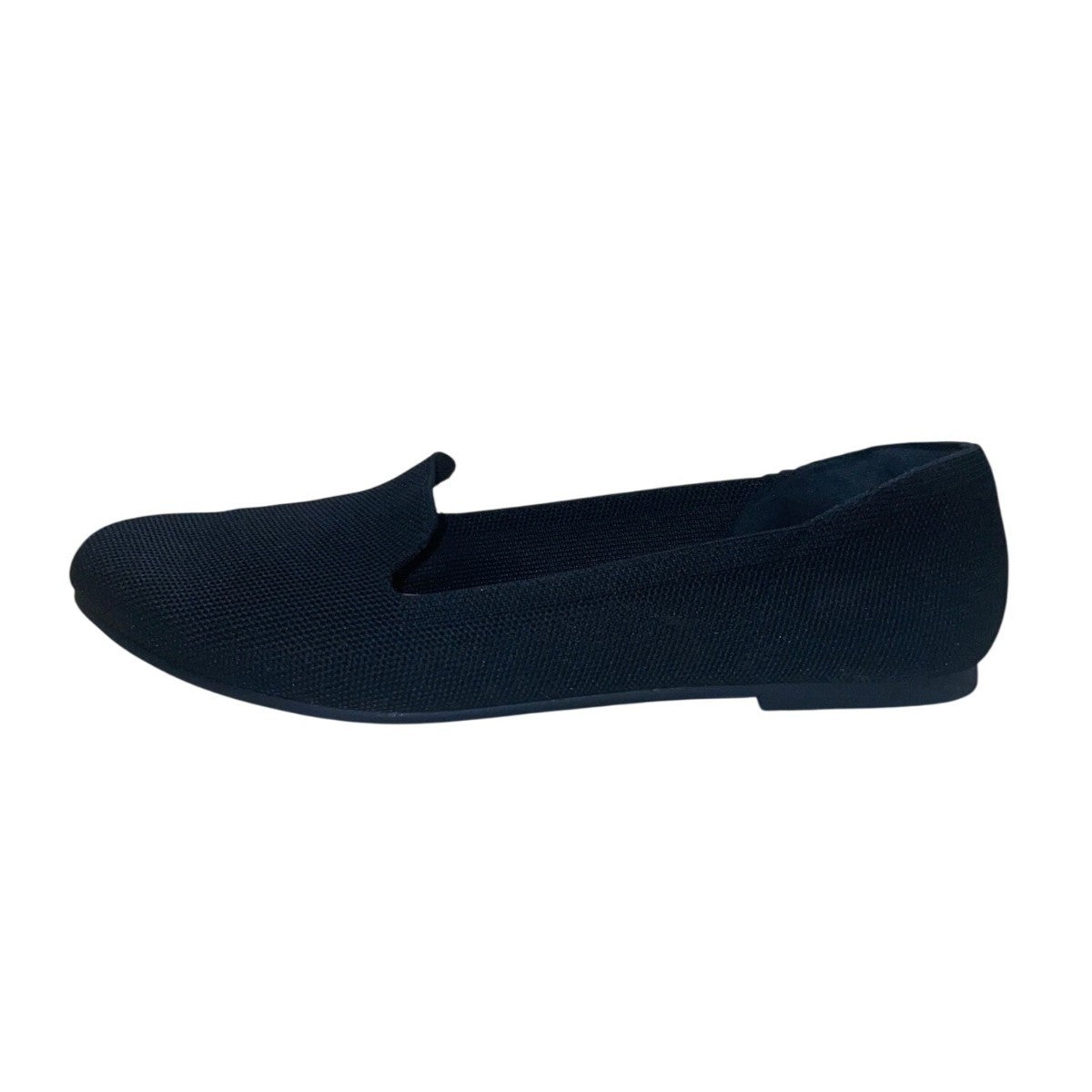 Veittes Women’s Black Knitted Fabric Loafers Slip-On Flat Shoes Size 11W
