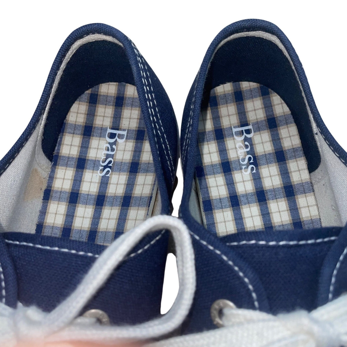 G.H. Bass & Co Women’s Navy Canvas Lace-Up Bass Happy Sneakers Size 10 M