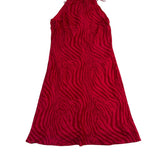 Express Womens Red Polyester Halter Neck Zebra Print Mini Dress Size 3/4 Lined