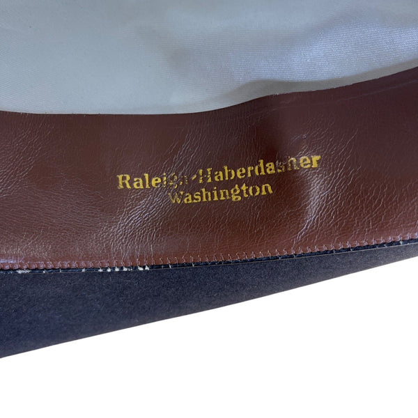Vintage Raleigh Haberdasher Washington Men's Black Bowler Hat Sz 7 1/8