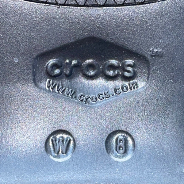 Crocs Women’s Black Rubber Tie-Dye Dual Comfort Slip-On Clogs Size W8