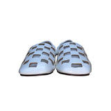 Zrshenmids Women’s White Leather Cut-Out Slip-On Square Toe Loafers Size 38