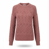 Evan Jrs. Womens Burgundy Cable Knit Sweater Cozy Pullover Winter Size M