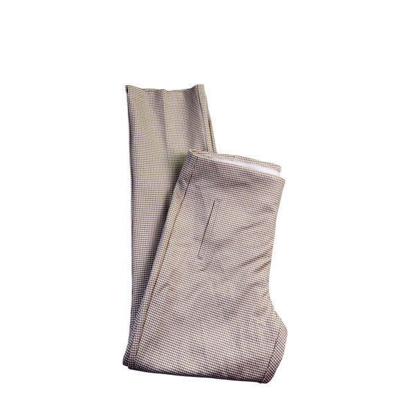 Chicos Womens Beige Houndstooth Straight-Leg Pants Size 15R