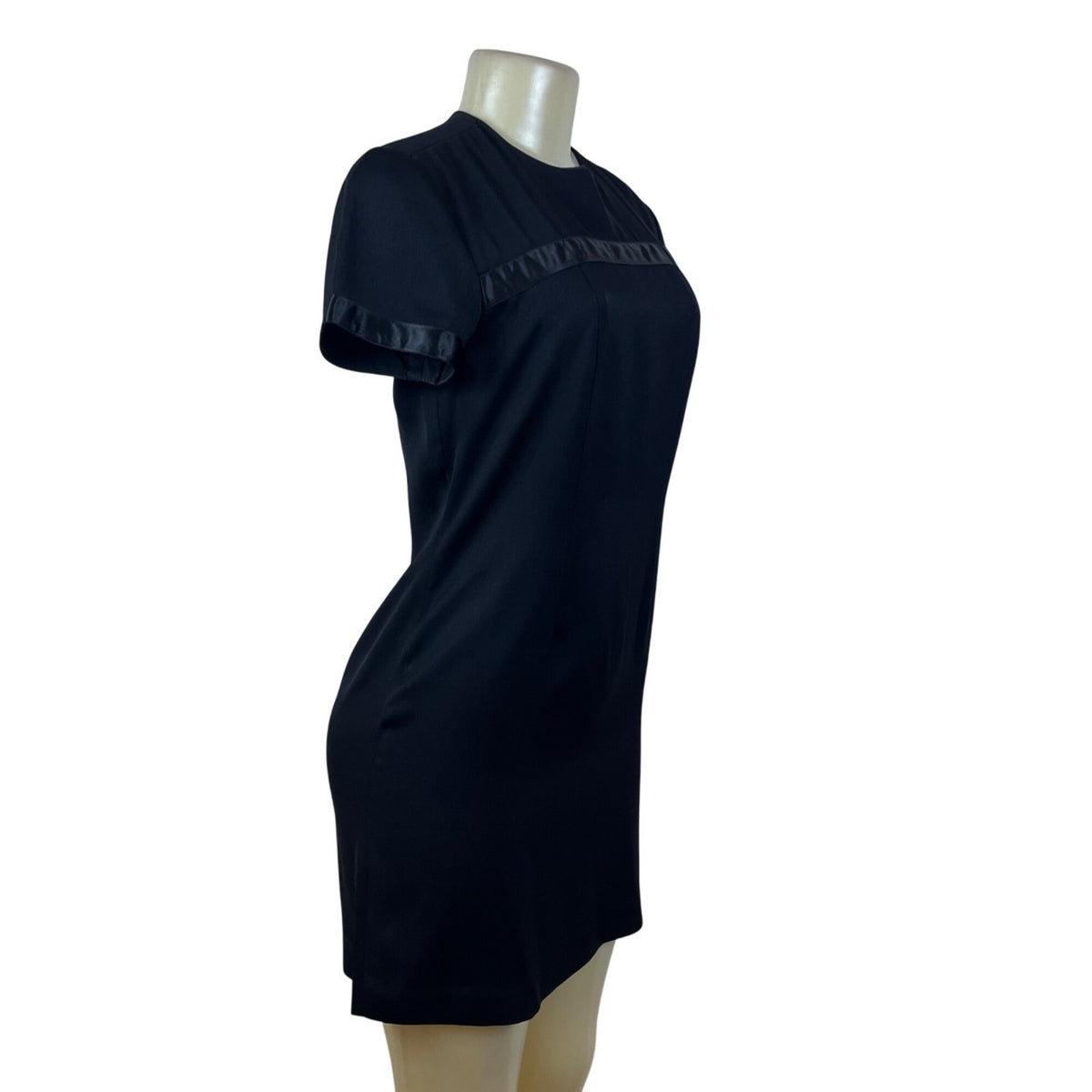 Banana Republic Womens Black Acetate Blend Short Sleeve Shift Dress Size 2