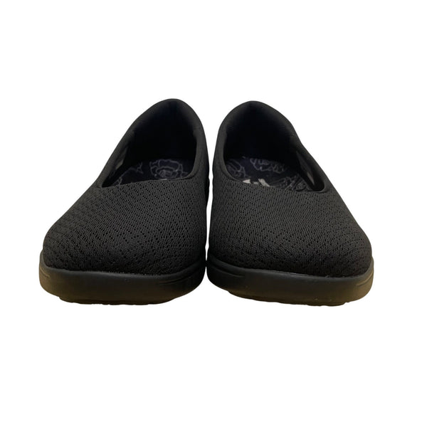 Skechers Women’s Black Arch Fit Slip-On Air-Cooled Walking Flat Shoes Size 7.5