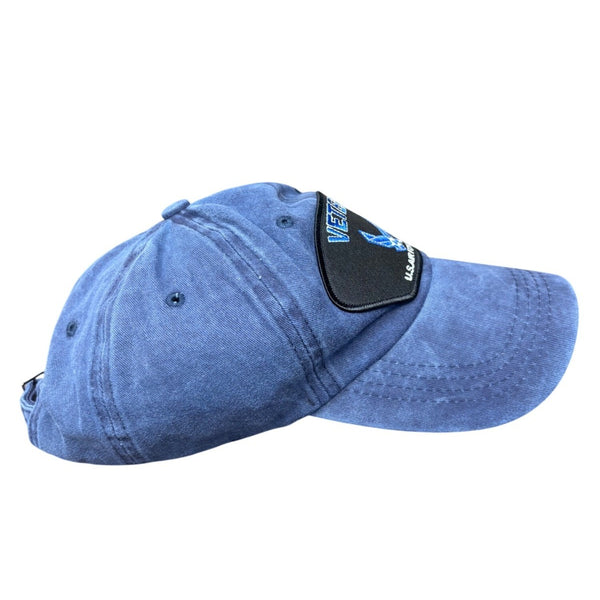 Veteran U.S. Air Force Adjustable Blue Baseball Cap Embroidered Patch