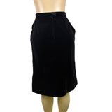 F.A. Chatta Womens Black Cotton Pencil Skirt Back Zip Stylish Design Size 8