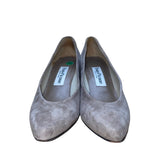 Evan-Picone Women’s Gray Suede Classic Pointed-Toe Mid-Heel Pumps Size 10N