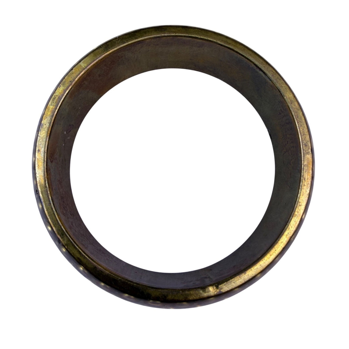 Brass Boho Vintage Womens Textured Bracelet Gold Tone Circular Design