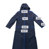 Portrait Womens Navy Hooded Long Coat Size 12P