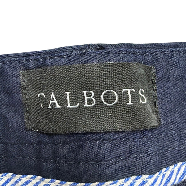 Talbots Womens Navy Cotton/Spandex Relaxed Chino Shorts 7-Inch Inseam Size 12