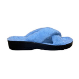 Aerothotic Women’s Blue Fluffy Orthotic Slip-On Slide Sandals Size 10US