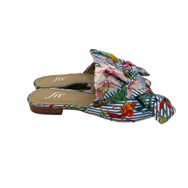 The Fix Women's Blue And Green Floral Naomi Sandals Sz 6.5M - NWB