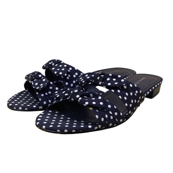 Marc Fisher Women’s Black Multi-Color Polka Dot Laken Slide Sandals Size 7.5 M