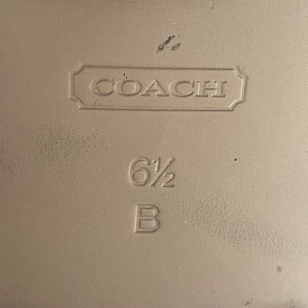 Coach Women’s Black Leather Buckle Detail Monique Riding Boots Size 6.5B
