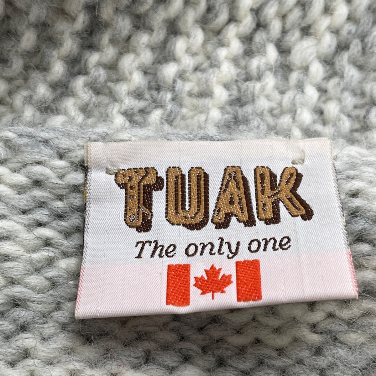 Tuak Unisex Grey & Black Wool Nordic Knit Cardigan Sweater Shawl Collar