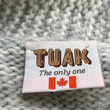 Tuak Unisex Grey & Black Wool Nordic Knit Cardigan Sweater Shawl Collar