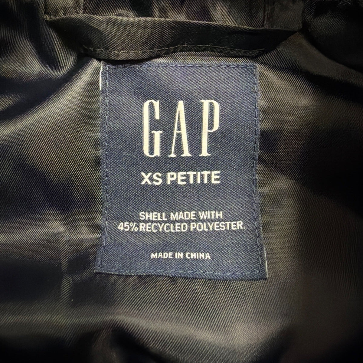 Gap Womens Plaid Shirt Jacket Black & White Button-Up Petite Recycled Sz XS