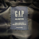 Gap Womens Plaid Shirt Jacket Black & White Button-Up Petite Recycled Sz XS
