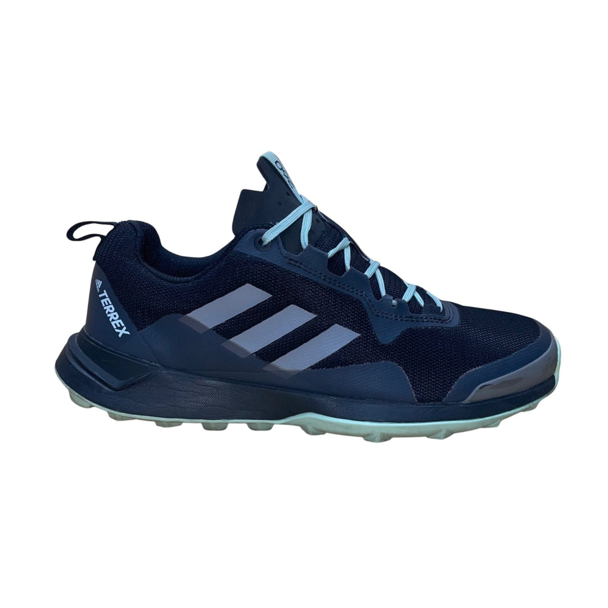 Adidas Terrex Women’s Black Ash Green Lace-Up Trail Running Shoes Size 7.5