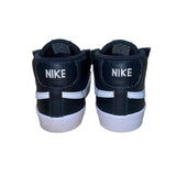 Nike Kids Black & White Leather Mid-Top Blazers Sneakers Size 7C