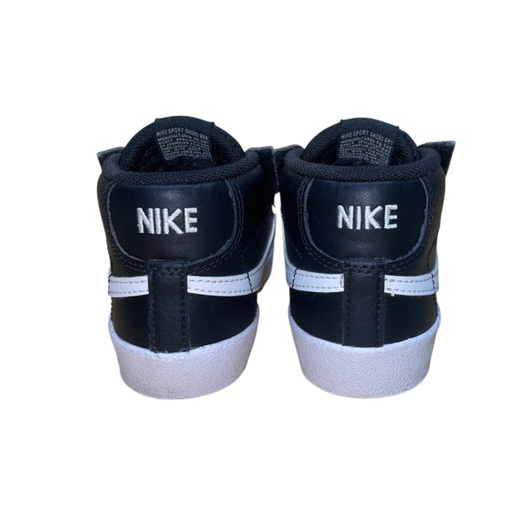 Nike Kids Black & White Leather Mid-Top Blazers Sneakers Size 7C