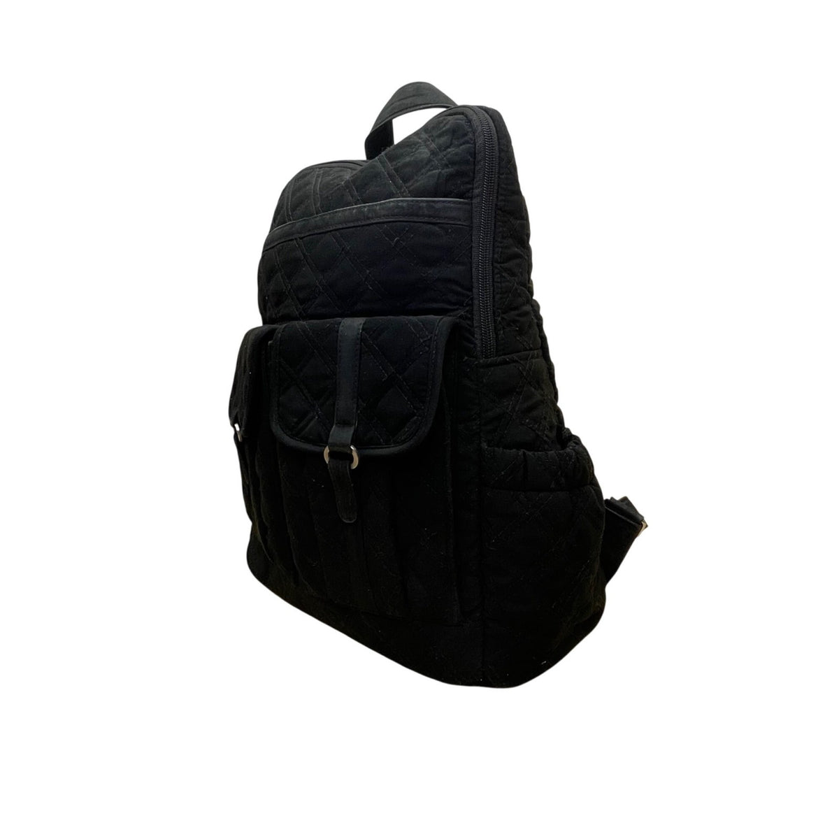 Vera Bradley Women’s Black Quilted Fabric With Multiple Pockets Backpack Size M