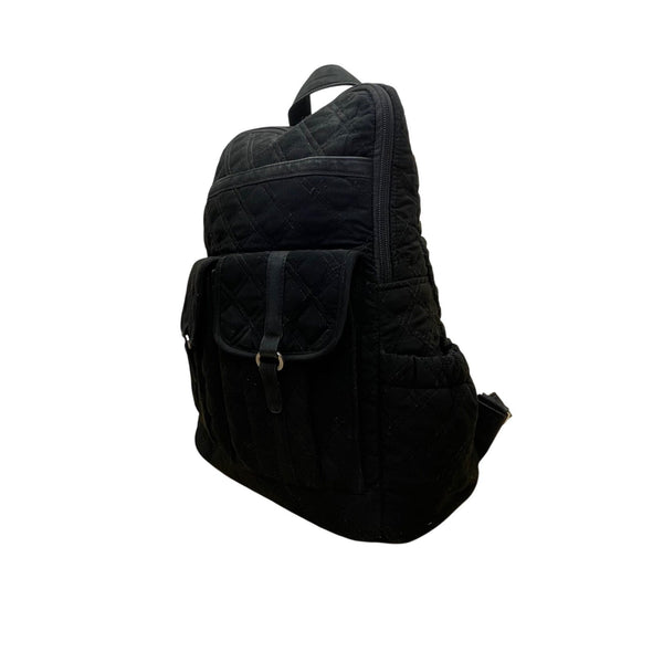 Vera Bradley Women’s Black Quilted Fabric With Multiple Pockets Backpack Size M