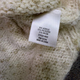 Alia Womens White Sweater With Metallic Gold Thread Pullover Style Sz S