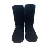 Bearpaw Women Black Suede Sheepskin Wool Blend Lining Emma Winter Boots Size 7