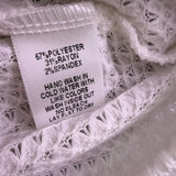Gibsonlook Womens White Knit Long Sleeve Drape Front Top Size M