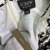 J.Crew Womens Black & White Viscose Halter Maxi Dress Floral Print Size 4