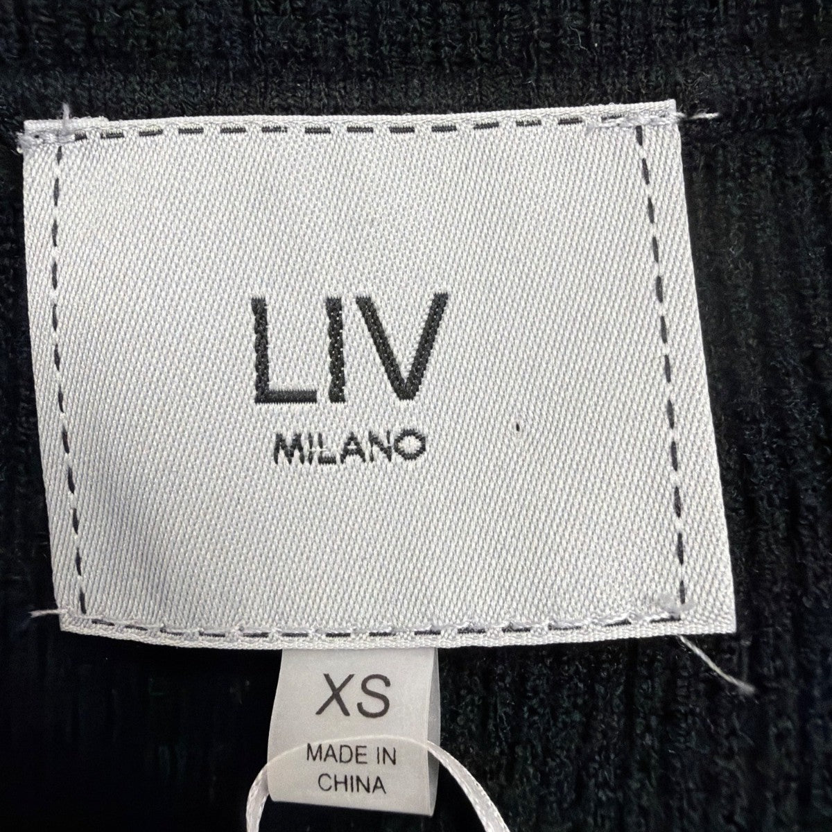 Liv Milano Womens Black Sweater Rhinestone Collar 3/4 Sleeves Pullover Sz XS