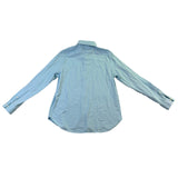 Michael Kors Mens Light Blue Cotton Blend Slim Fit Button-Up Dress Shirt Size L