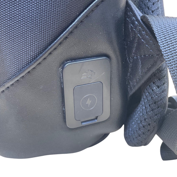Kingsons Men’s Black Nylon With USB Charging Port Stylish Design Laptop Backpack