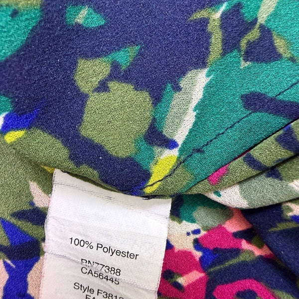 J. Crew Womens Multicolor Floral Print Long Sleeve Button-Down Blouse Size XS