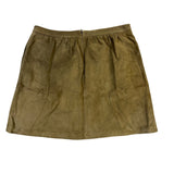 Gap Womens Green Genuine Leather & Mid-Rise Fully Lined Suede Mini Skirt Size 10