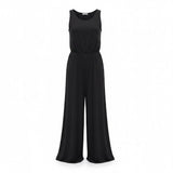 LOFT Beach Womens Black Jumpsuit Wide-Leg Sleeveless Casual Lightweight Sz XS