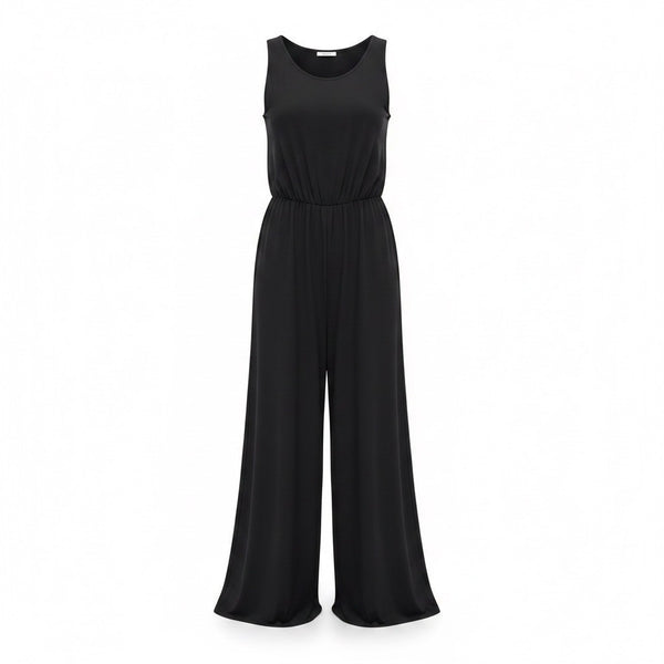 LOFT Beach Womens Black Jumpsuit Wide-Leg Sleeveless Casual Lightweight Sz XS