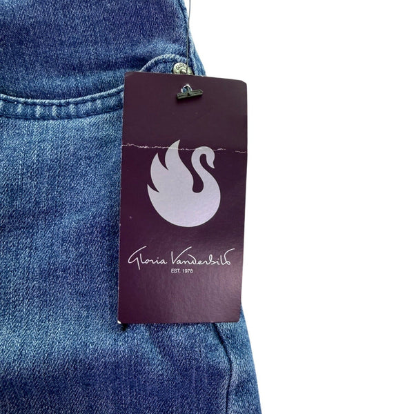 Gloria Vanderbilt Womens Blue Amanda Slimming Pull-On Denim Jeans Size 16