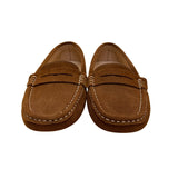 Osslue Women's Brown Suede Loafers Comfortable Lightweight Penny Slip-On Sz 8.5
